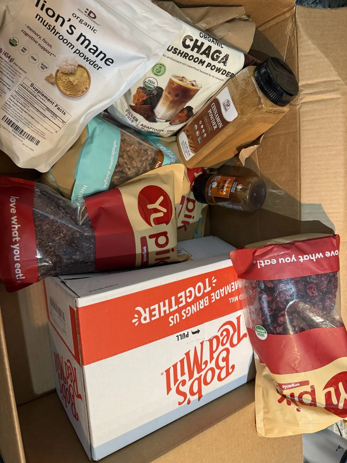 Organic ingredients gathered for Phoenix Bites development