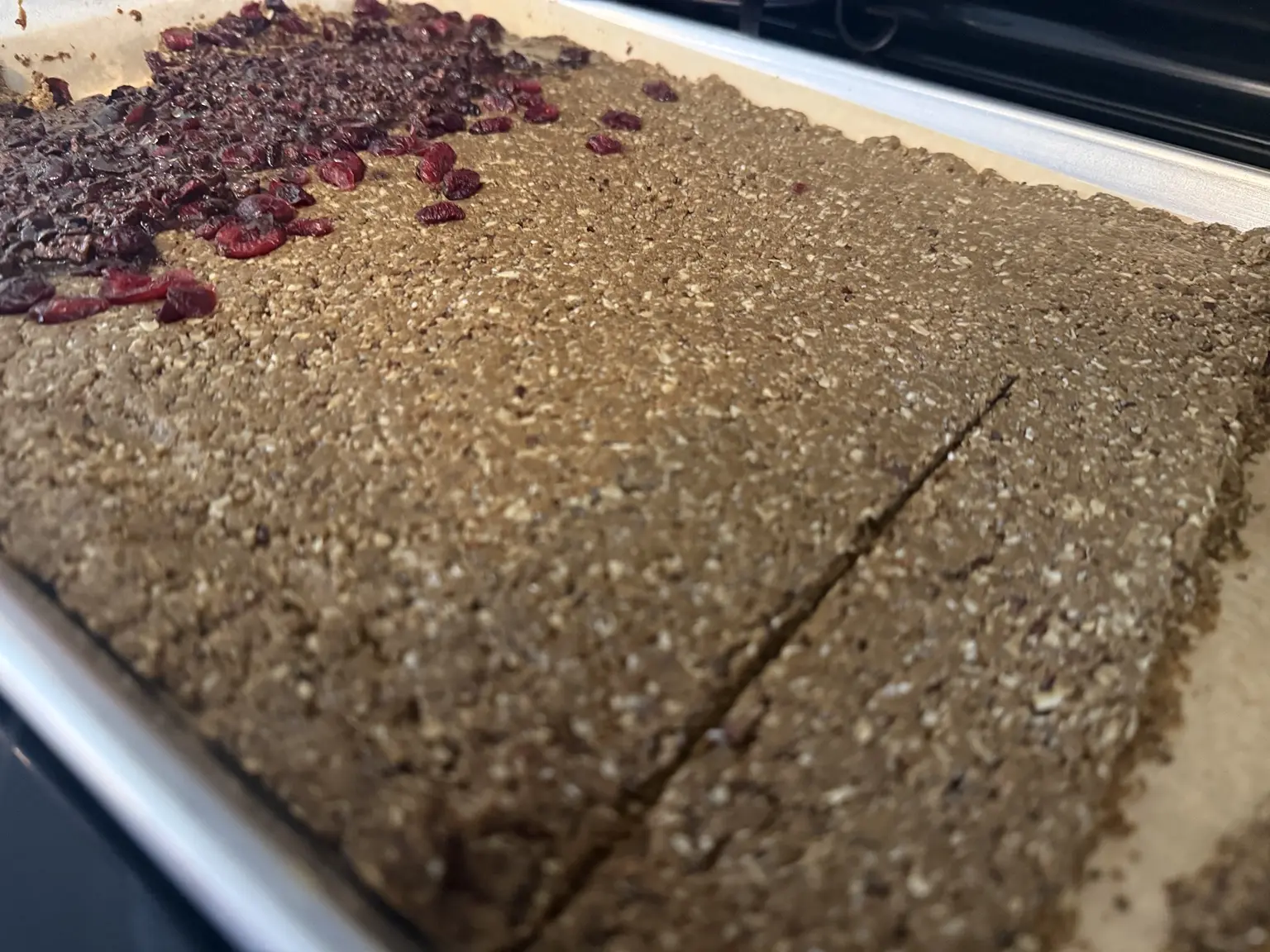 Early Phoenix Bites recipe being developed and portioned on a tray